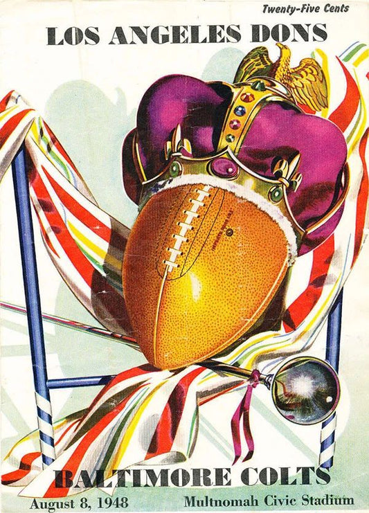 1948 L.A. Dons Vs Baltimore Colts Magnet Football Picture Aafc