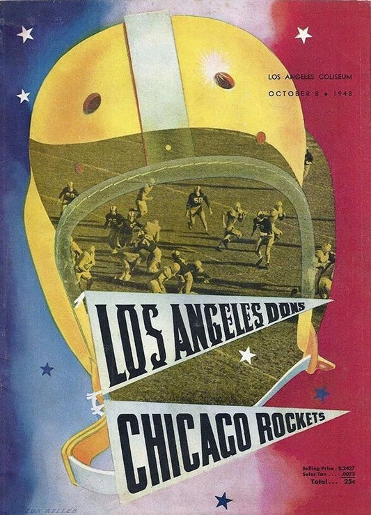 1948 L.A. Dons Vs Chicago Rockets Magnet Football Picture Aafc