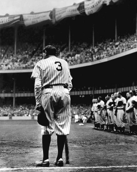 1948 New York Yankees Babe Ruth Glossy Farewell Keychain Baseball Keychain