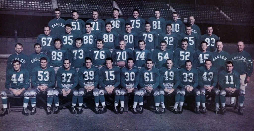 1948 Philadelphia Eagles Team Photo Football Picture Nfl Wide Border