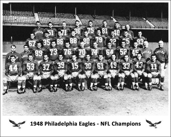 1948 Philadelphia Eagles Team Glossy Magnet Nfl Champs Print Roster Magnet