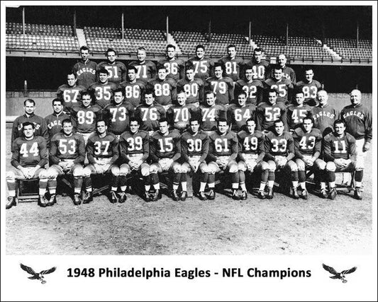 1948 Philadelphia Eagles Team Glossy Magnet Nfl Champs Print Roster Magnet
