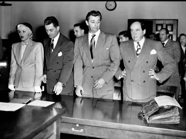 1948 Robert Mitchum & Lila Leeds Sentenced To Jail For Pot Picture Photo