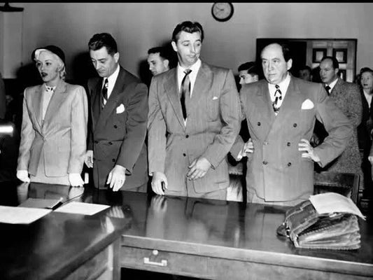 1948 Robert Mitchum & Lila Leeds Sentenced To Jail For Pot Picture Keychain