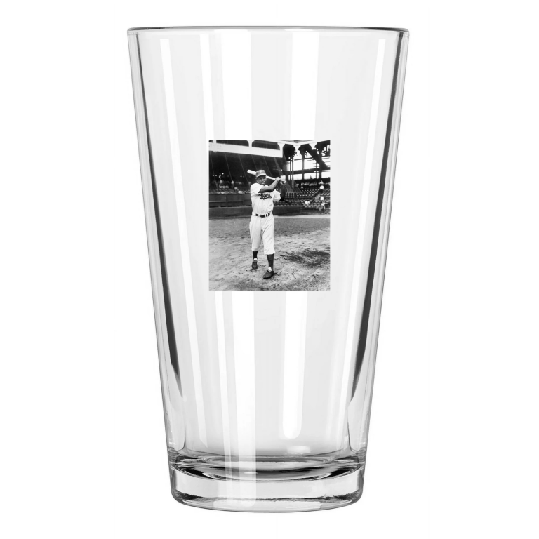 1949 Brooklyn Dodgers Jackie Robinson Photo Baseball Pint Beer Drinking Glass