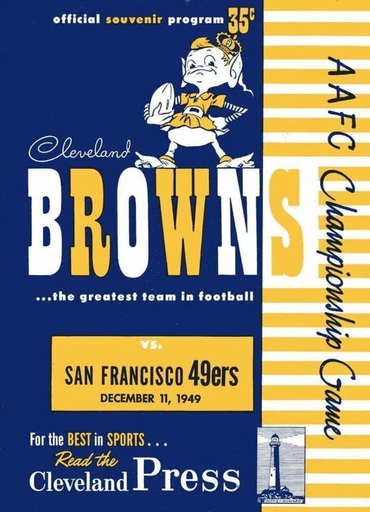 1949 Cleveland Browns Vs San Francisco 49Ers Photo Football Aafc