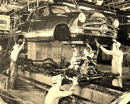 1949 Ford Factory Assembly Line Vintage Classic Car Retro Magnet Magnet