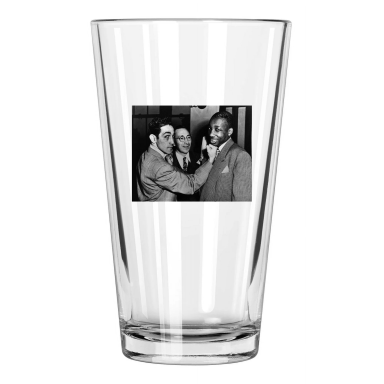 1949 Featherweight Fight Ii Willie Pep Vs Sandy Saddler 1 Pint Beer Glass
