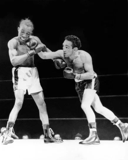 1949 Featherweight Fight Ii Willie Pep Vs Sandy Saddler Glossy Magnet Print 2