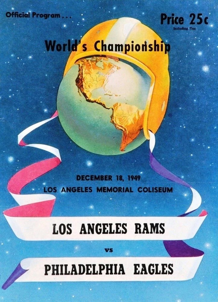 1949 Philadelphia Eagles Vs Los Angeles Rams La Magnet Football Picture Nfl