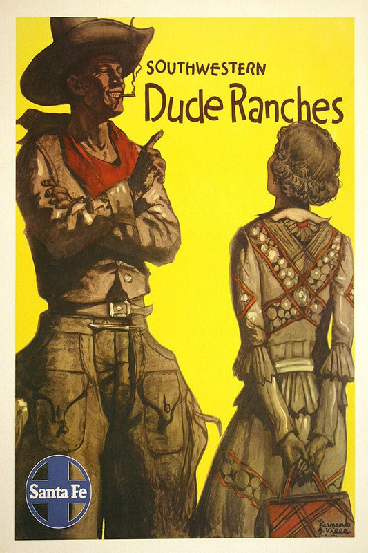 1949 Santa Fe Rr Southwestern Dude Ranches Classic Train Jigsaw Puzzle