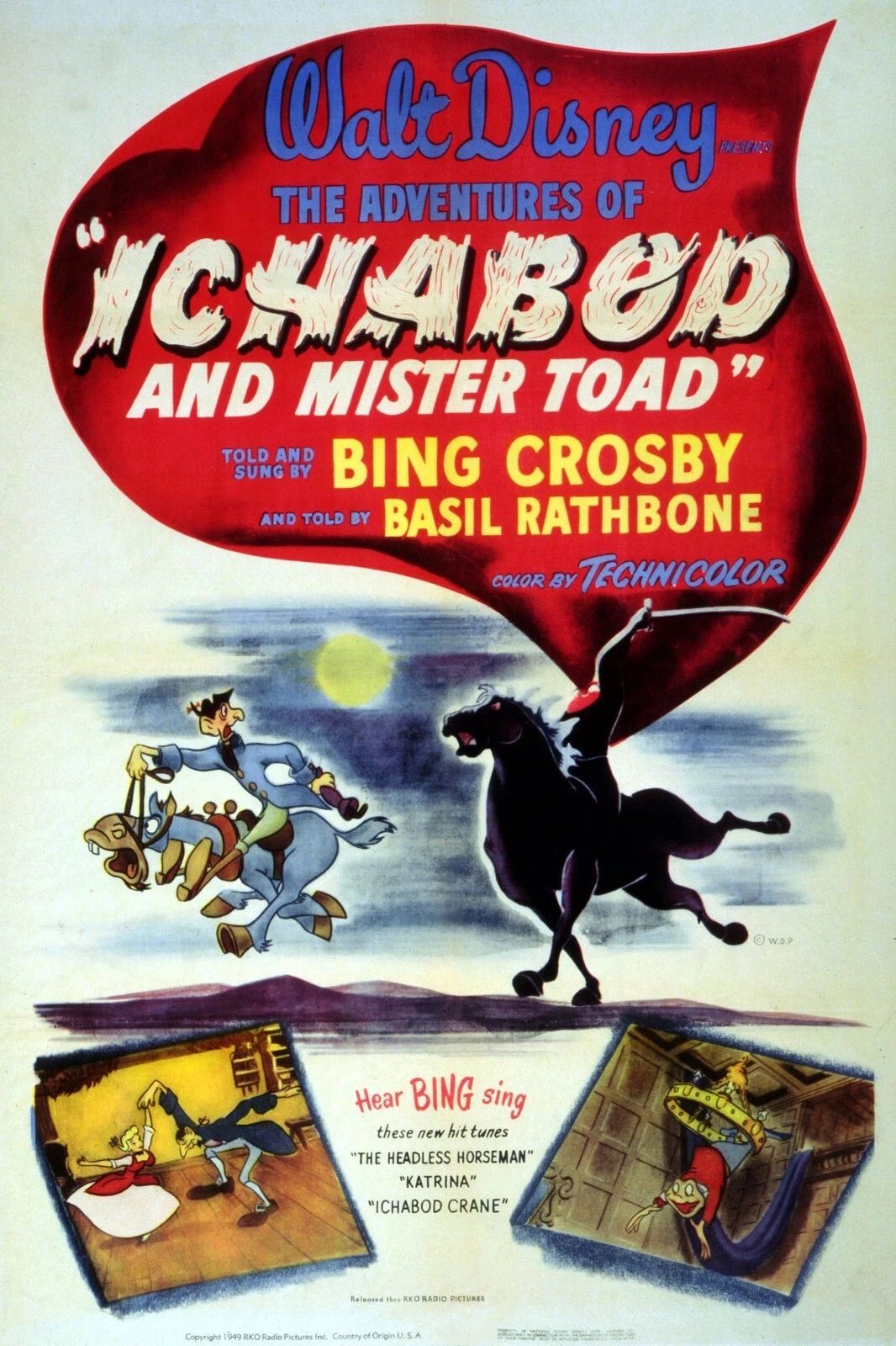 1949 Walt Disneys The Adventures Of Ichabod And Mr Toad Movie 300 PCS Jigsaw