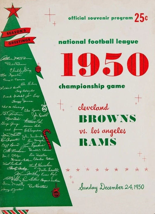 1950 Cleveland Browns Vs Los Angeles Rams Keychain Football Aafc