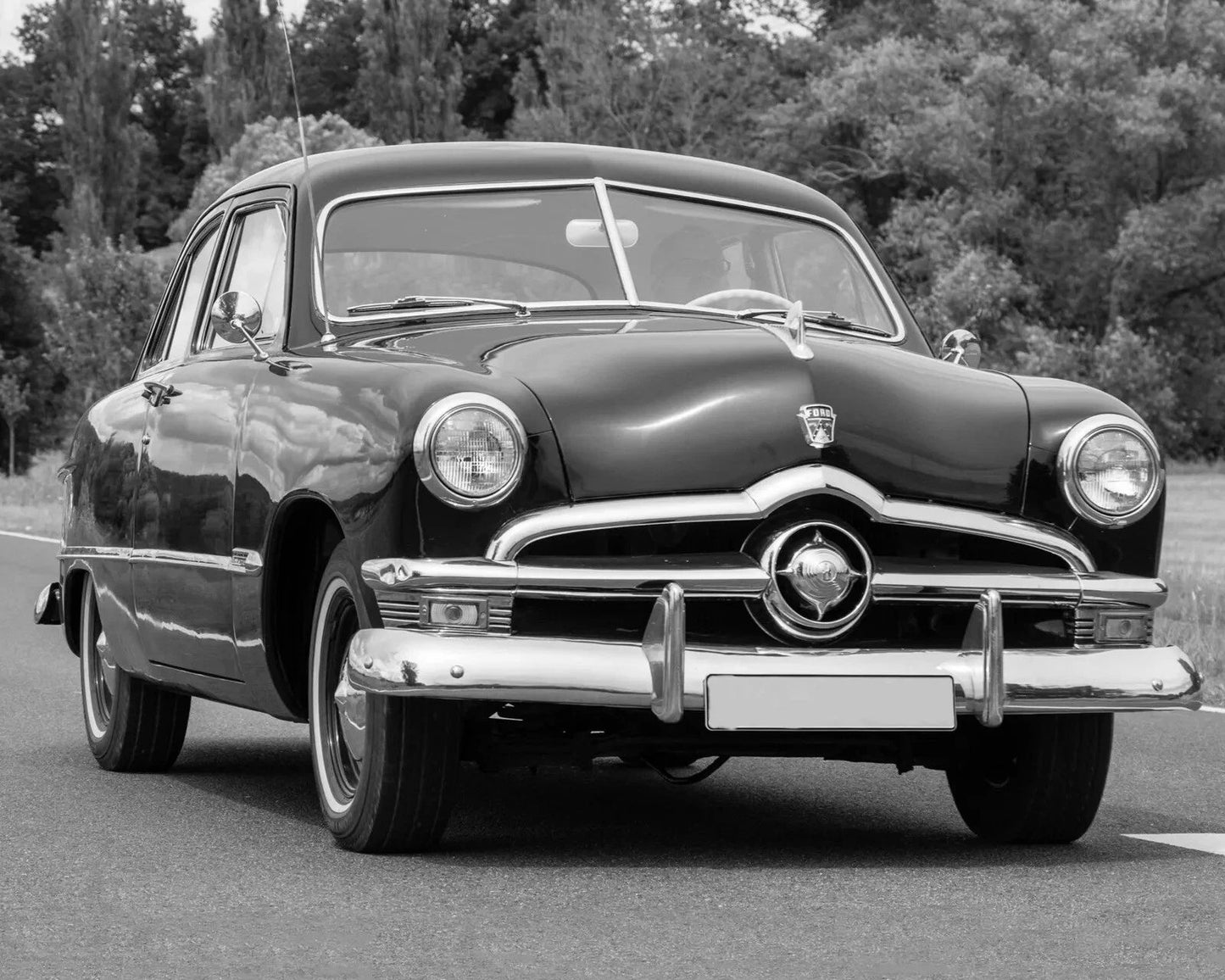 1950 Classic Ford Deluxe Sedan Old Retro Vintage Car Picture Magnet