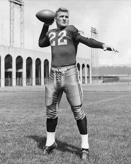 1950 Detroit Lions Bobby Layne Keychain Football Print Glossy Keychain Hof 67