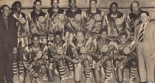 1950 Harlem Globetrotters Team Keychain Basketball Picture Wide Border