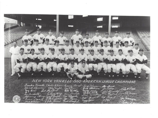 1950 New York Yankees Team Photo Baseball Picture Ny Mlb Al Champs
