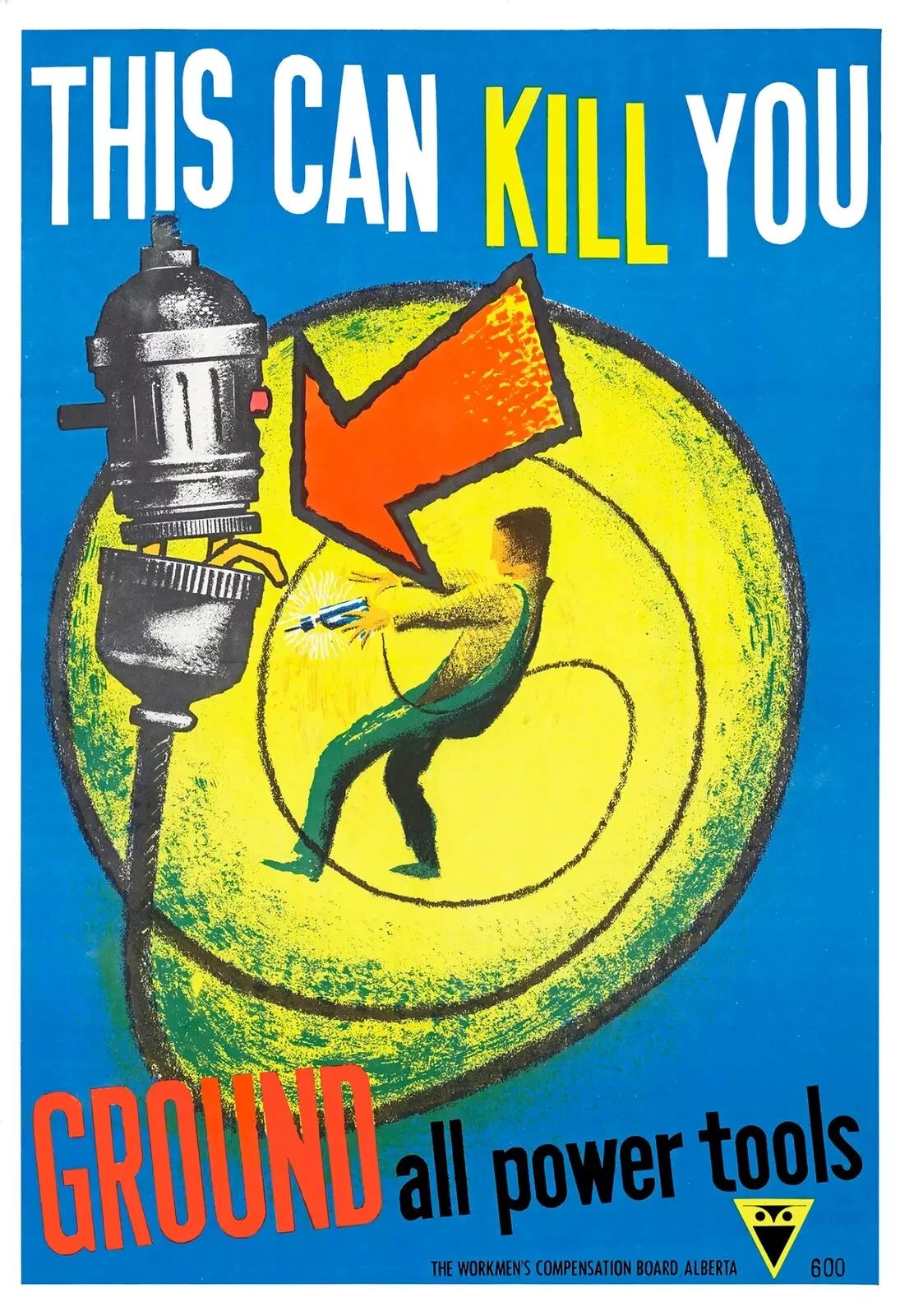 1950 This Can Kill You! Vintage Safety Keychain Picture Keychain