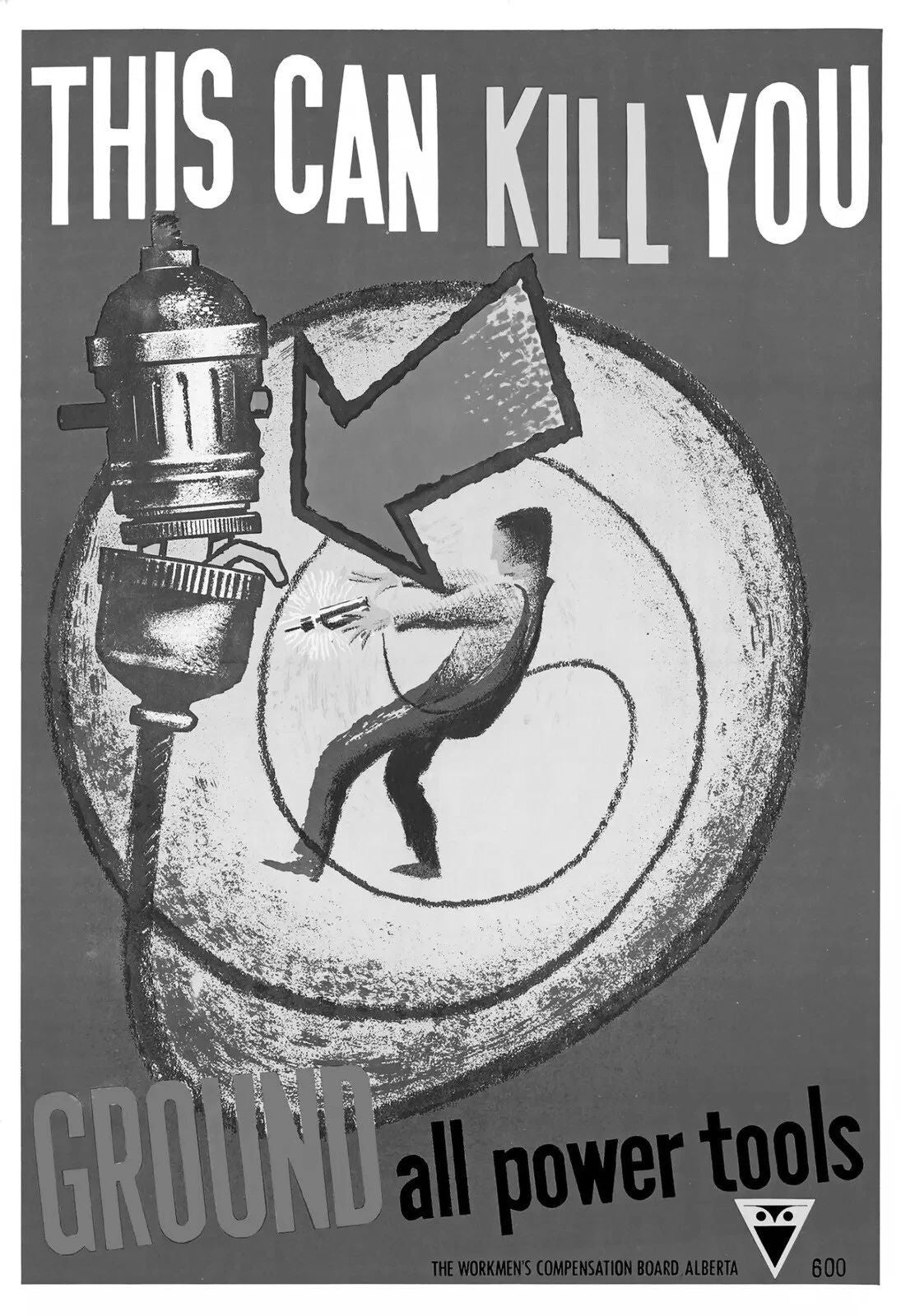 1950 This Can Kill You! Vintage Safety Retro Keychain Picture Keychain