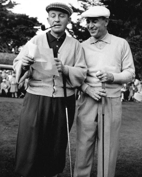 1950S Bing Crosby & Ben Hogan Glossy Magnet Print Scorecard PGA Magnet