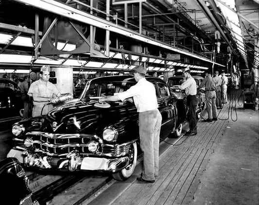 1950S Cadillac Factory Assembly Line Classic Vintage Car Magnet Picture