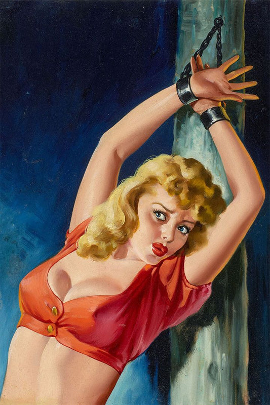 1950S Classic American Chained Pinup Captive Jigsaw Puzzle