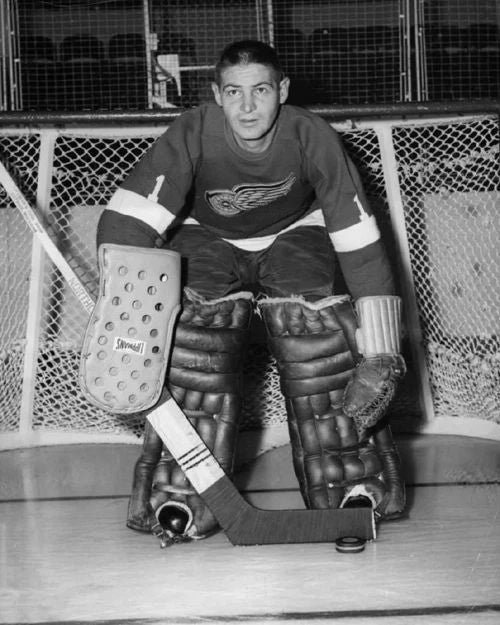 1950S Detroit Red Wings Terry Sawchuk Glossy Magnet Hockey Magnet