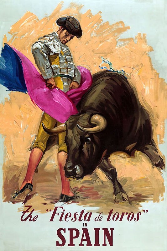 1950S Fiesta De Toros Spain Bullfighting Vintage Travel Jigsaw Puzzle