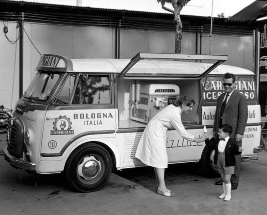 1950S Italy Gelato Ice Cream Truck Classic Retro Vintage Picture Magnet