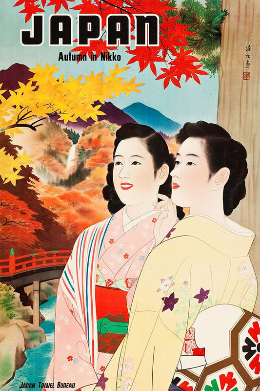 1950S Japan Autumn In Nikko Vintage Japanese Travel Jigsaw Puzzle