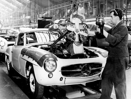 1950S Mercedes 190Sl Factory Assembly Line Classic Car 1311X1719 300 PCS Jigsaw