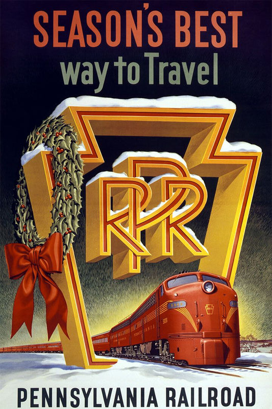 1950S Pennsylvania Railroad Christmas Holiday Travel Jigsaw Puzzle