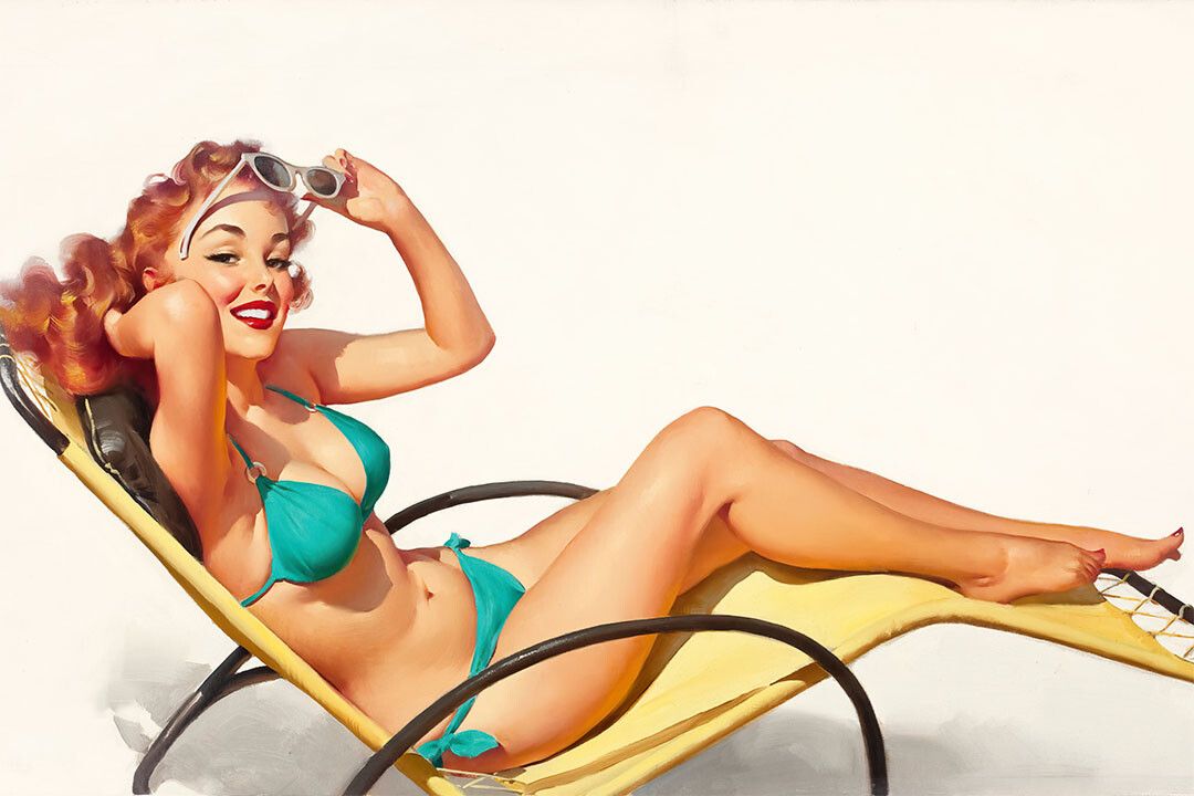 1950S Pinup Girl Sunbathing Did You Say Something Jigsaw Puzzle
