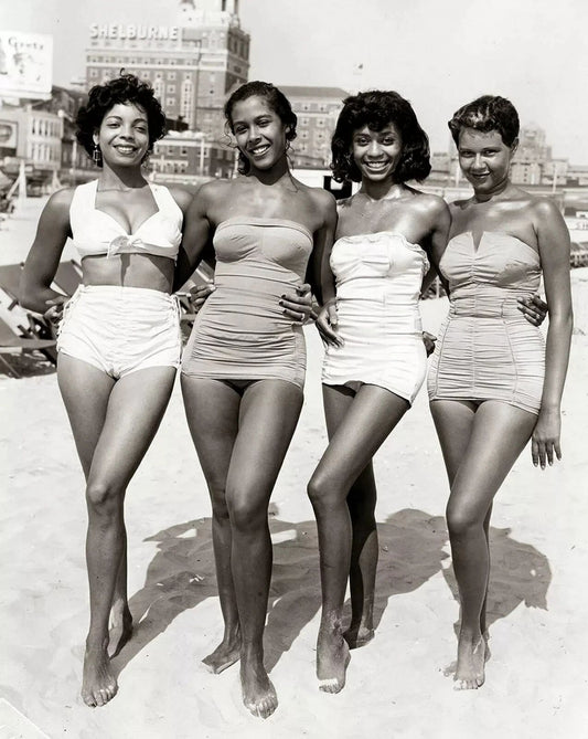 1950S Young Black Women At Segregated Beach Atlantic City Picture Magnet