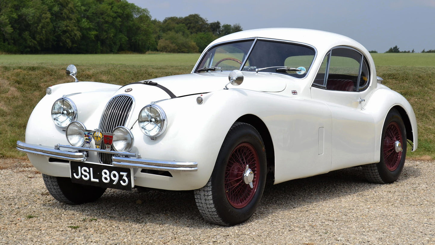 Jaguar Xk120 Fixed Head Coupe Uk Hd Art Print Poster