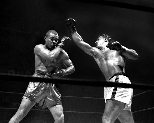 1951 Boxers Joe Louis Vs Rocky Marciano Glossy Magnet Heavyweight Magnet 2