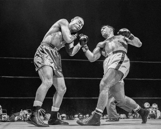 1951 Boxers Joe Louis Vs Rocky Marciano Glossy Keychain Heavyweight Keychain 4