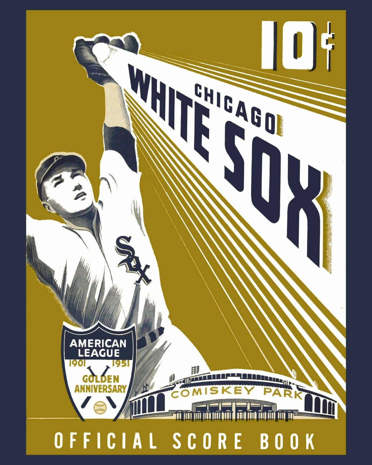 1951 Chicago White Sox Magnet Baseball Picture Mlb Comiskey Park