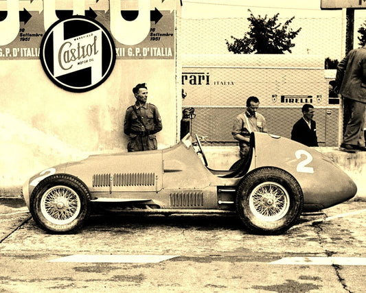 1951 Ferrari Italian Grand Prix Winner Classic Retro Race Car Picture Keychain