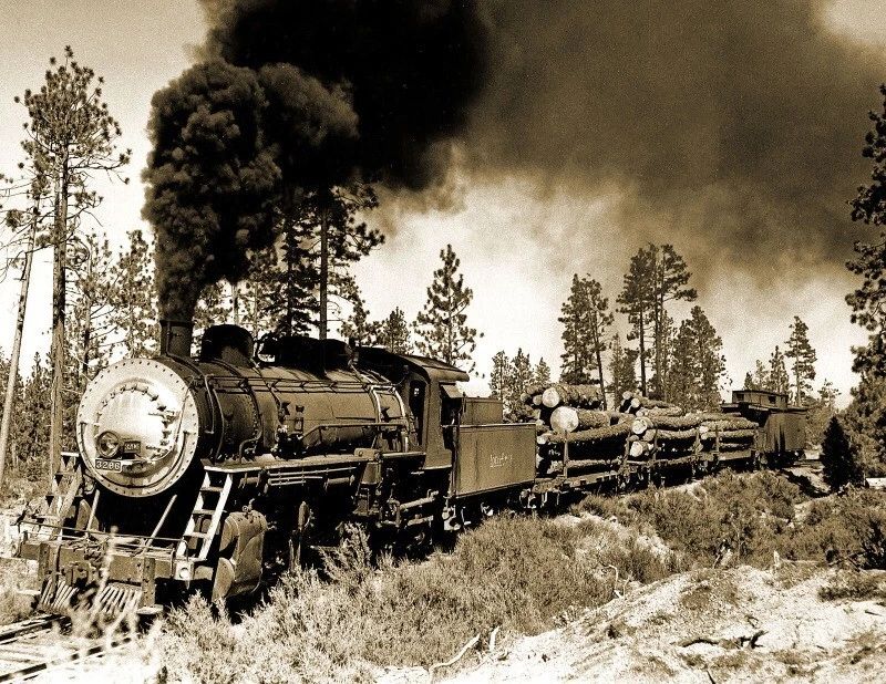 1951 Long Bell Lumber Company Train Tennant Ca Picture Magnet Magnet