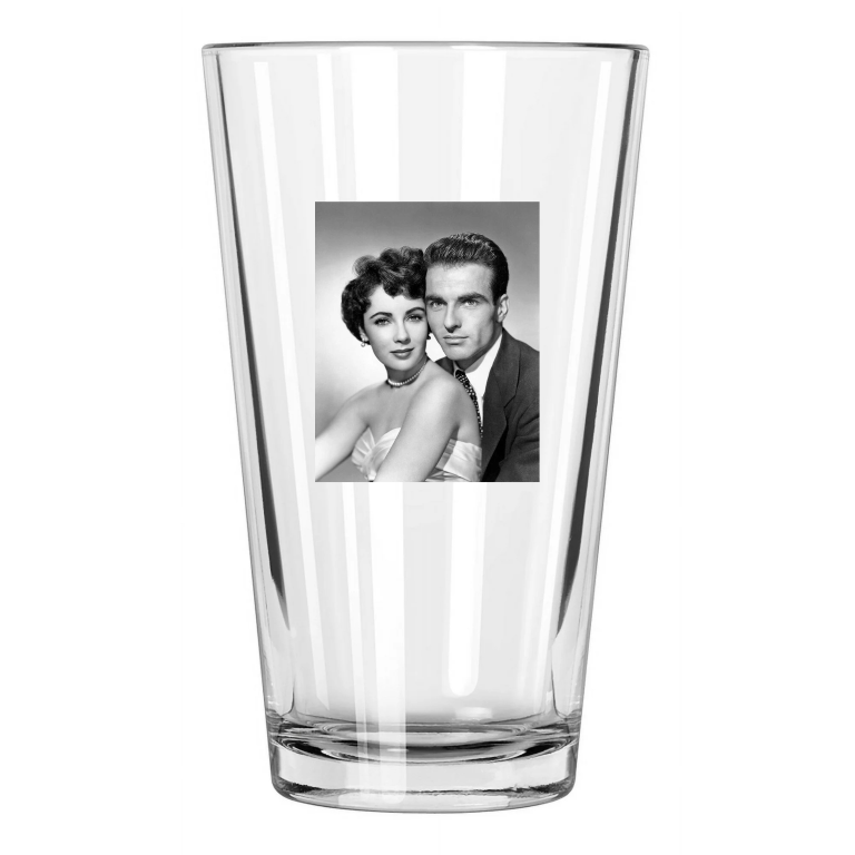 1951 Montgomery Clift And Elizabeth Taylor A Place In The Sun Pint Beer Glass