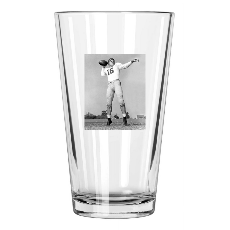 1951 Usc Trojans Frank Gifford Photo College Football Pint Beer Drinking Glass