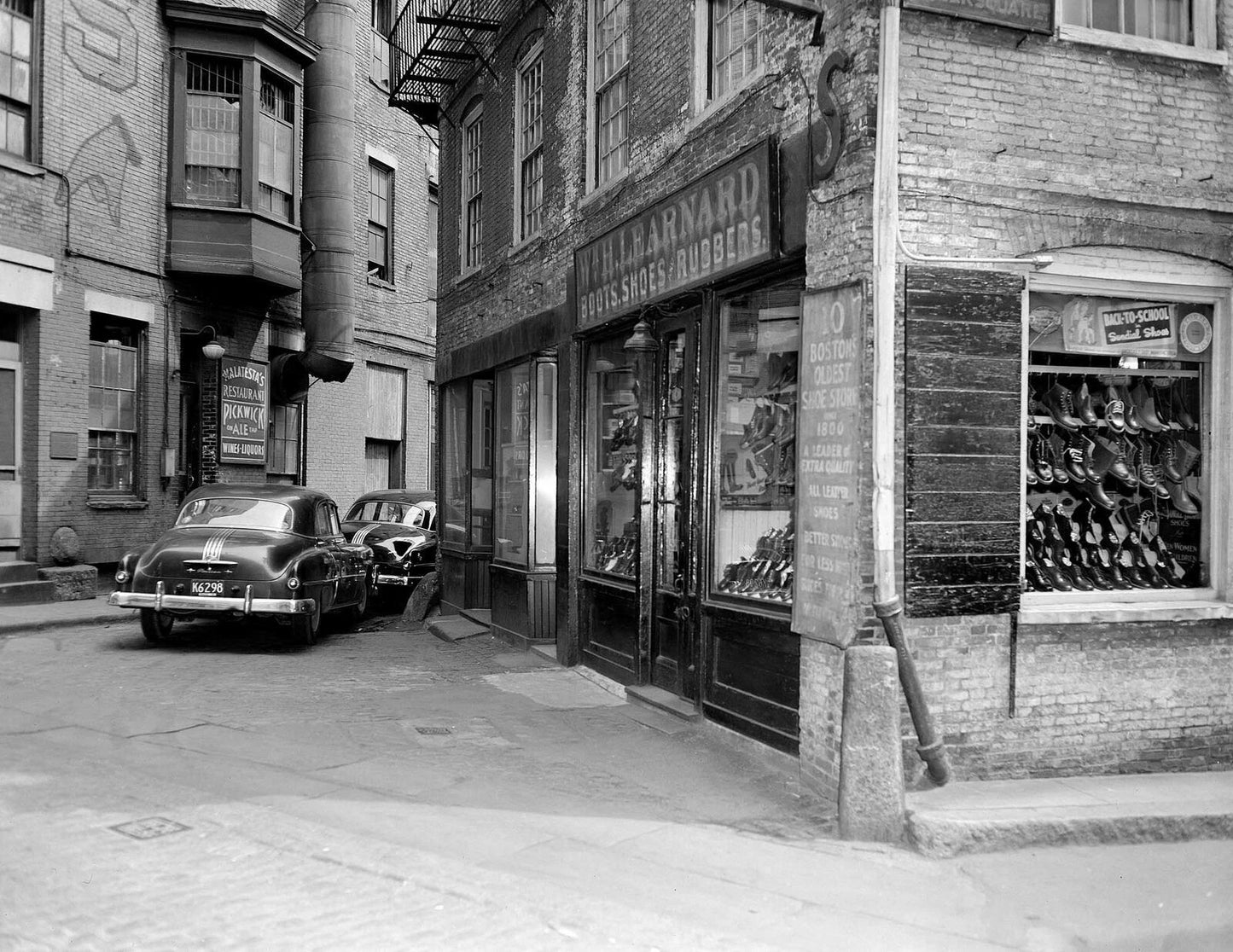1951 Wh Learnard Boot & Shoe Store Boston Ma Old Magnet Reprint