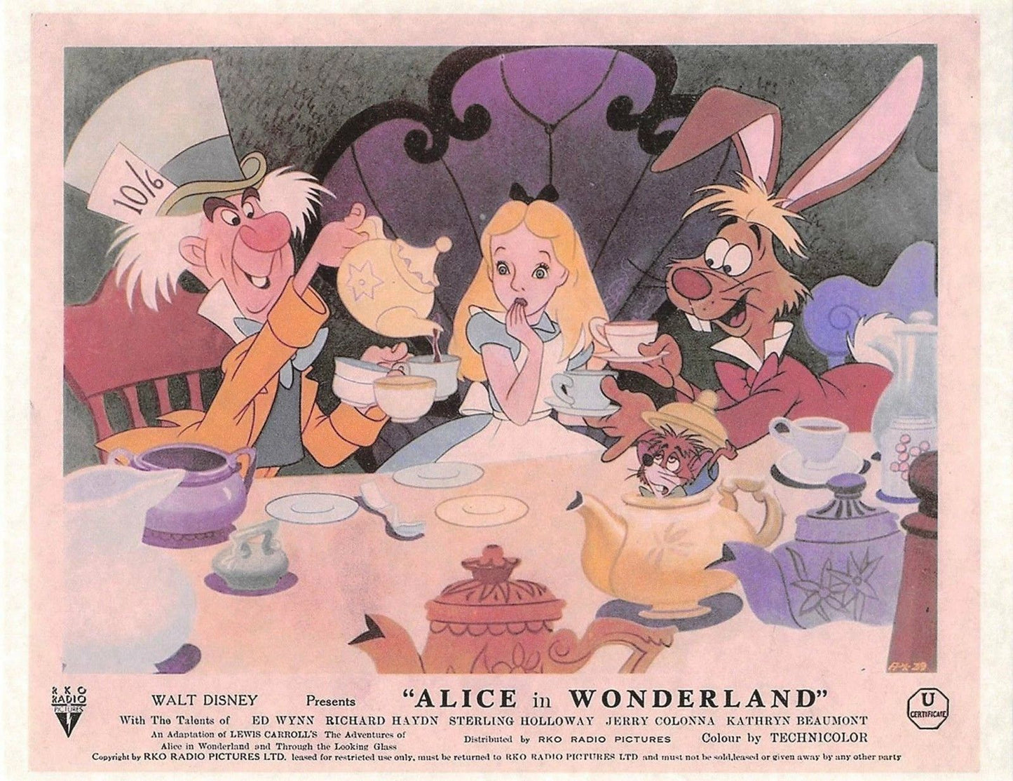 1951 Walt Disney Alice In Wonderland A Very Merry Unbirthday Mad Hatter