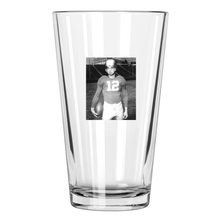 1952 Georgia Zeke Bratkowski Photo College Football Pint Beer Drinking Glass