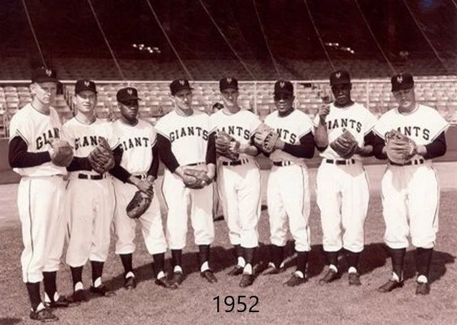 1952 New York Giants Starting Line Up Team Magnet Baseball Mlb Picture Ny