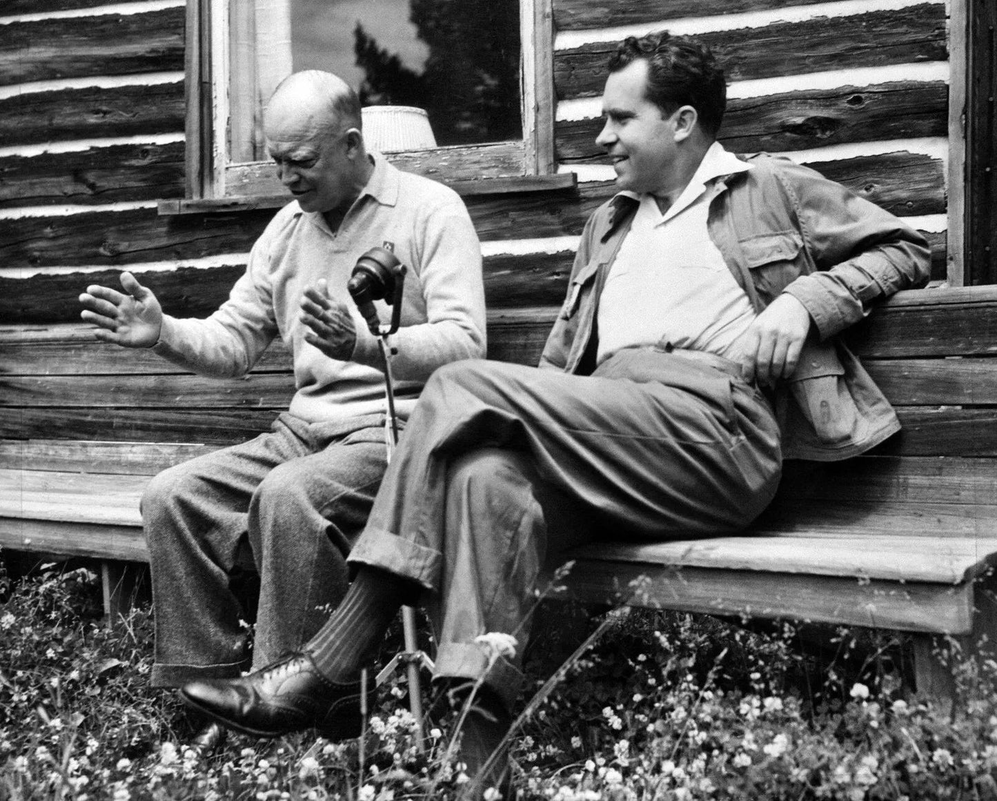 1952 President Dwight Eisenhower & Richard Nixon Candid Magnet Picture