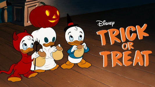 1952 Trick Or Treat Movie Magnet Donald Duck Huey Dewey Louie Witch