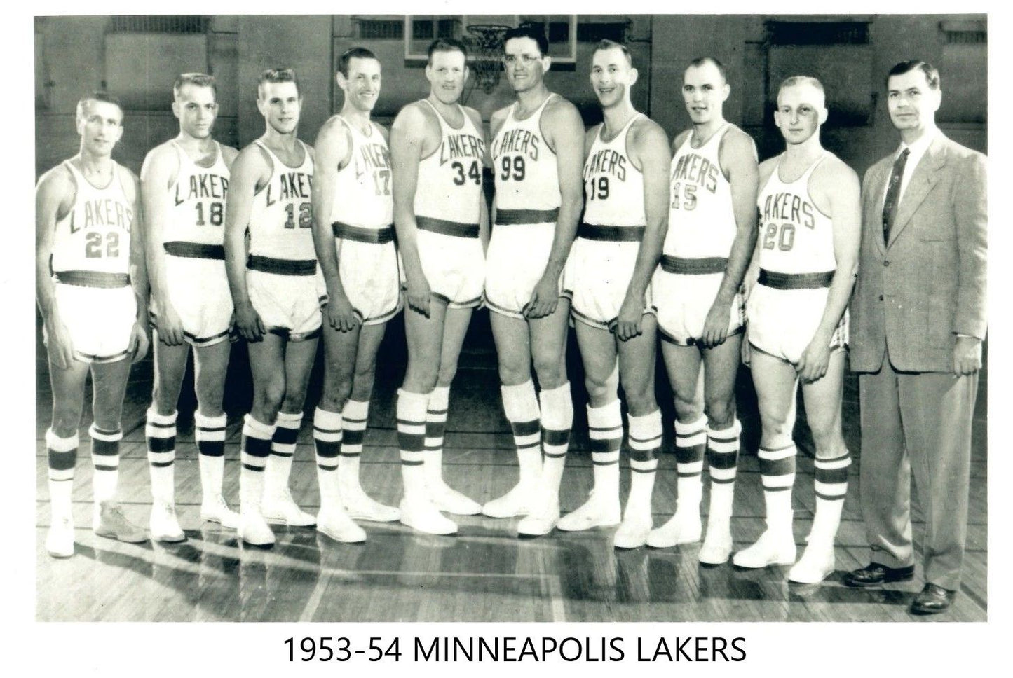 54 Minneapolis Lakers Team Keychain Basketball Picture Nba La