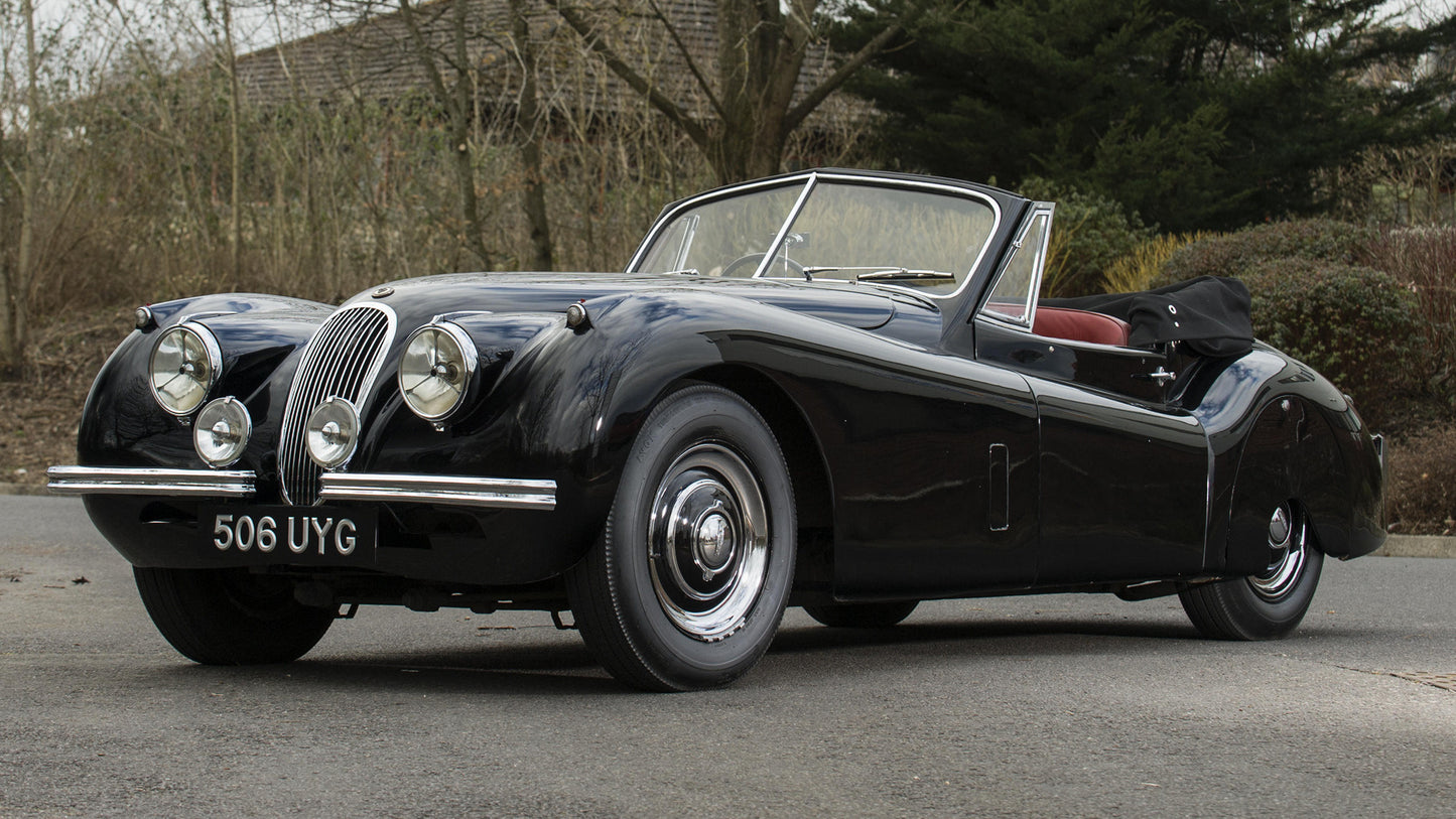 Jaguar Xk120 Drophead Coupe Uk Hd Art Print Poster